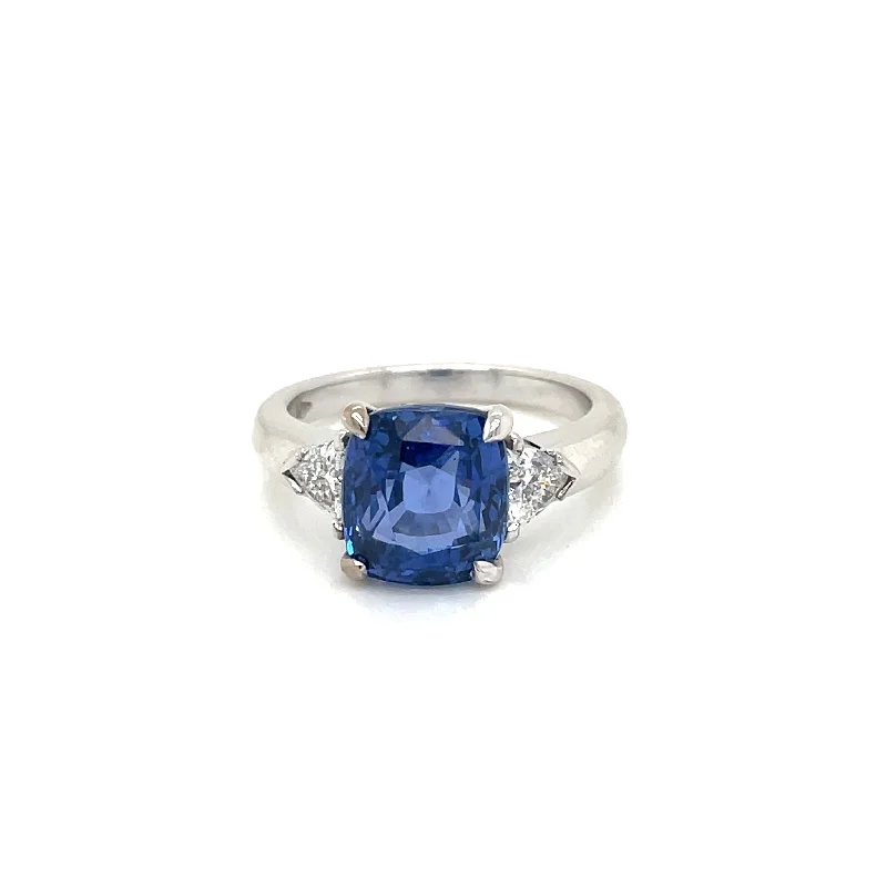 Ladies rings with lime sapphire -Estate 6 Carat Certified Sapphire, Diamond Gold Ring