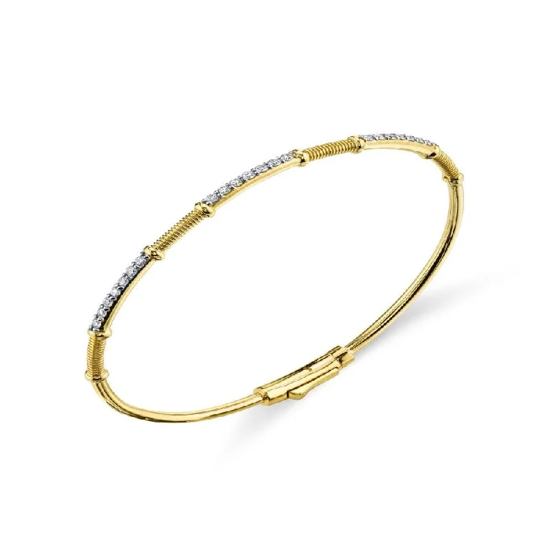 ladies-birthstone-cuff-link-bracelets-Diamond Station Bangle Bracelet