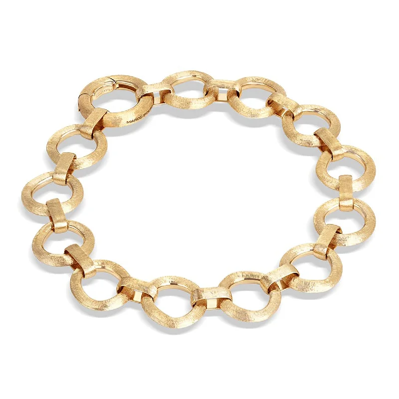 ladies-statement-link-chain-bracelets-Jaipur Collection 18K Yellow Gold Flat Link Bracelet