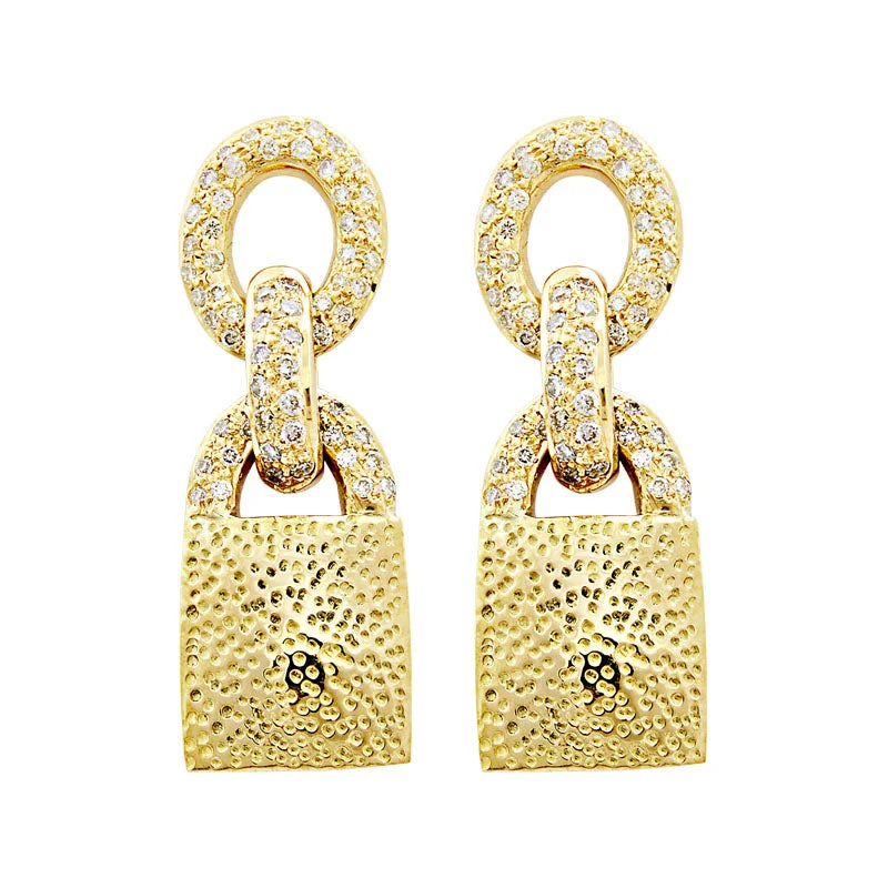 Ladies earrings with streak charms -Earrings- Diamond