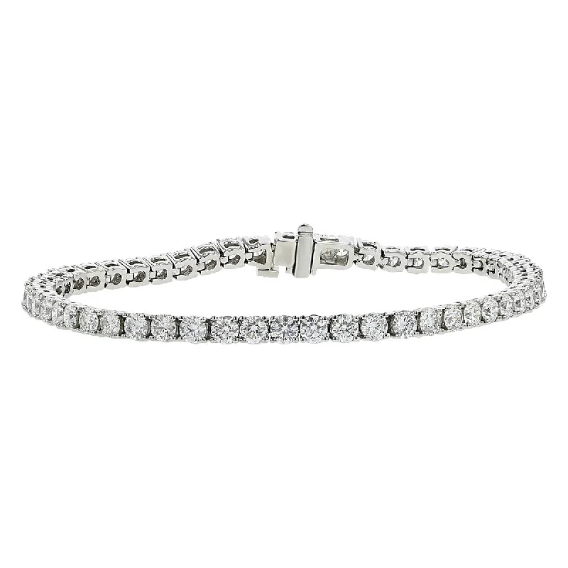 ladies-classic-woven-cord-bracelets-Platinum Diamond Tennis Bracelet