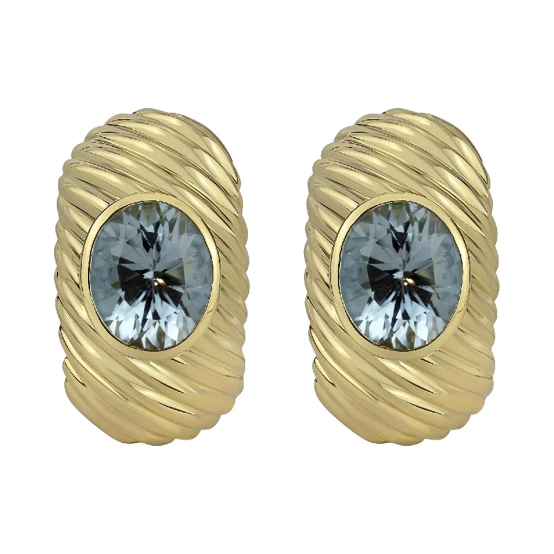 Ladies earrings for escape vibes -Earrings- Blue Topaz