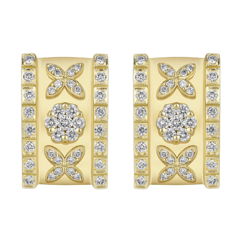 Ladies earrings with prism drops -Earrings - Diamond (2373B)