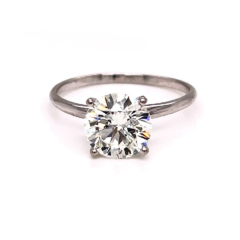 Ladies engagement rings with flare brilliance -2.10ct Round Laboratory Grown Diamond Solitaire Engagement Ring