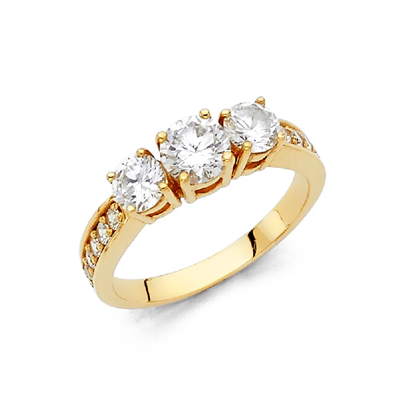 Ladies engagement rings for reader unions -14K CZ ENGAGEMENT RING