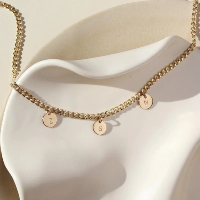 ladies-heart-lariat-necklaces-Modern Muse Initial Necklace in 14k Gold Fill