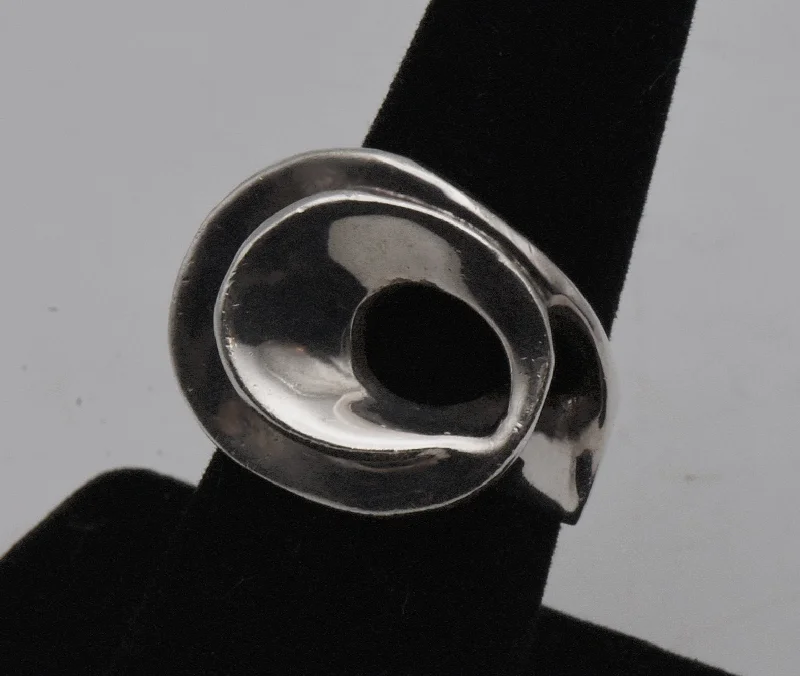 Ladies rings creative shine -Vintage Handmade Sterling Silver Freeform Ring - Size 7.5