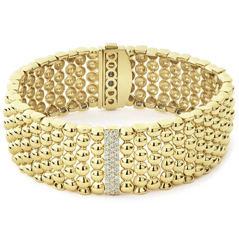 ladies-luxury-cable-bracelets-Single Station Gold Diamond Bracelet