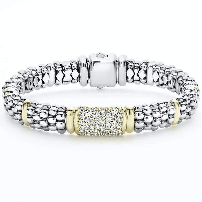 ladies-delicate-woven-cord-bracelets-Caviar Diamond Bracelet | 9mm (Size M)