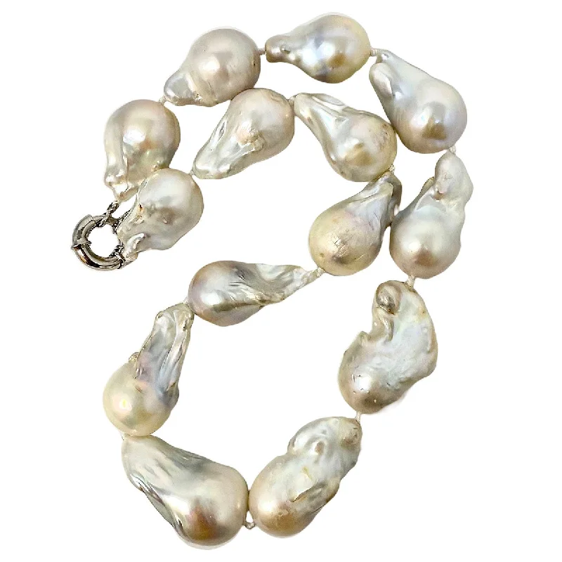 ladies-delicate-cable-chain-necklaces-18" Baroque Pearl Necklace