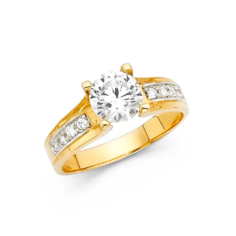 Ladies engagement rings light romance -14K CZ ENGAGEMENT RING