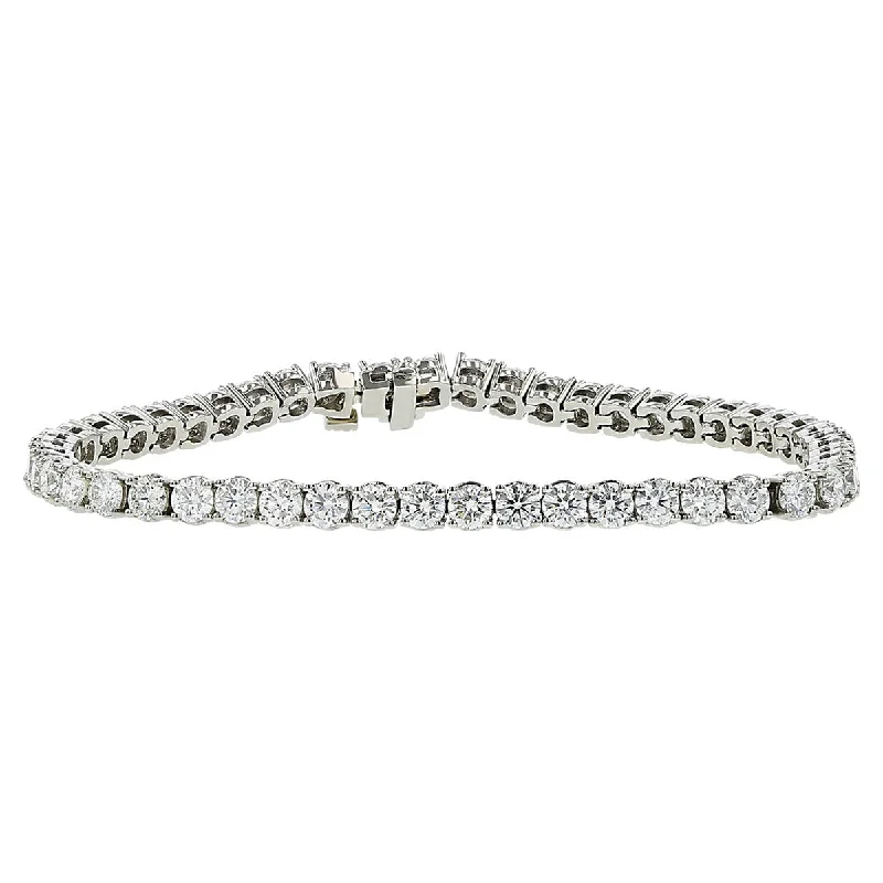 ladies-artisan-rope-twist-bracelets-Platinum Diamond Tennis Bracelet