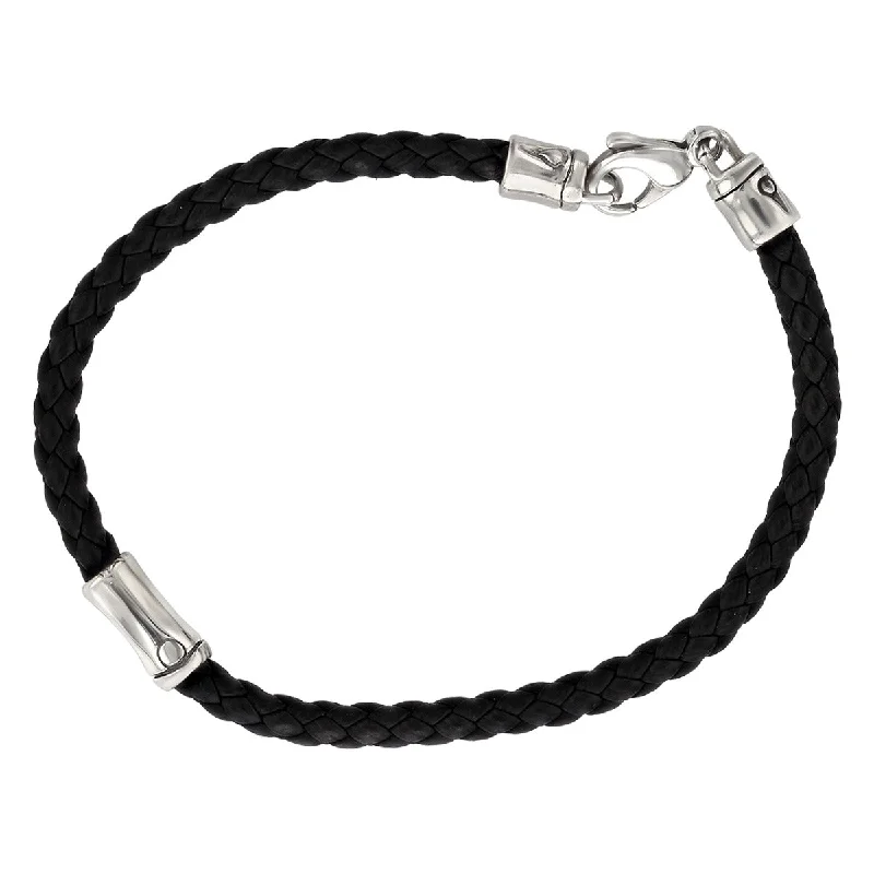 ladies-fashion-woven-cord-bracelets-John Hardy Bamboo Station Leather Bracelet