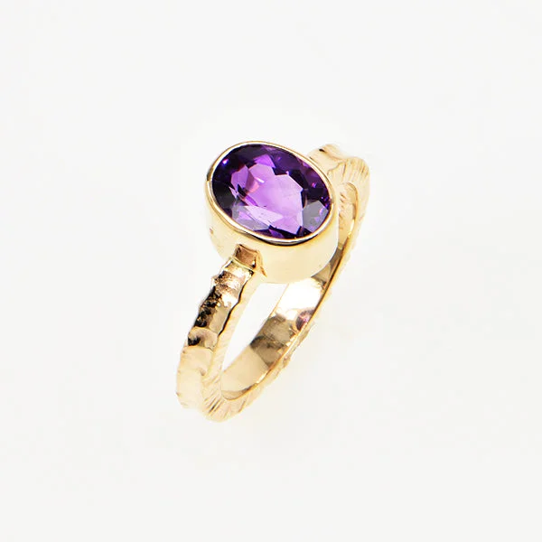 Ladies rings with coral designs -Amethyst  Ring