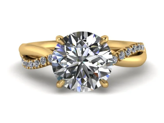 Ladies engagement rings for kin love -Bostonian Norleen Crossover Engagement Ring