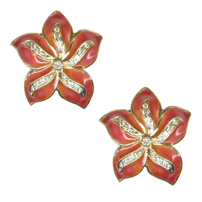 Ladies earrings for serene vibes -Earrings- Diamond (Enamel)