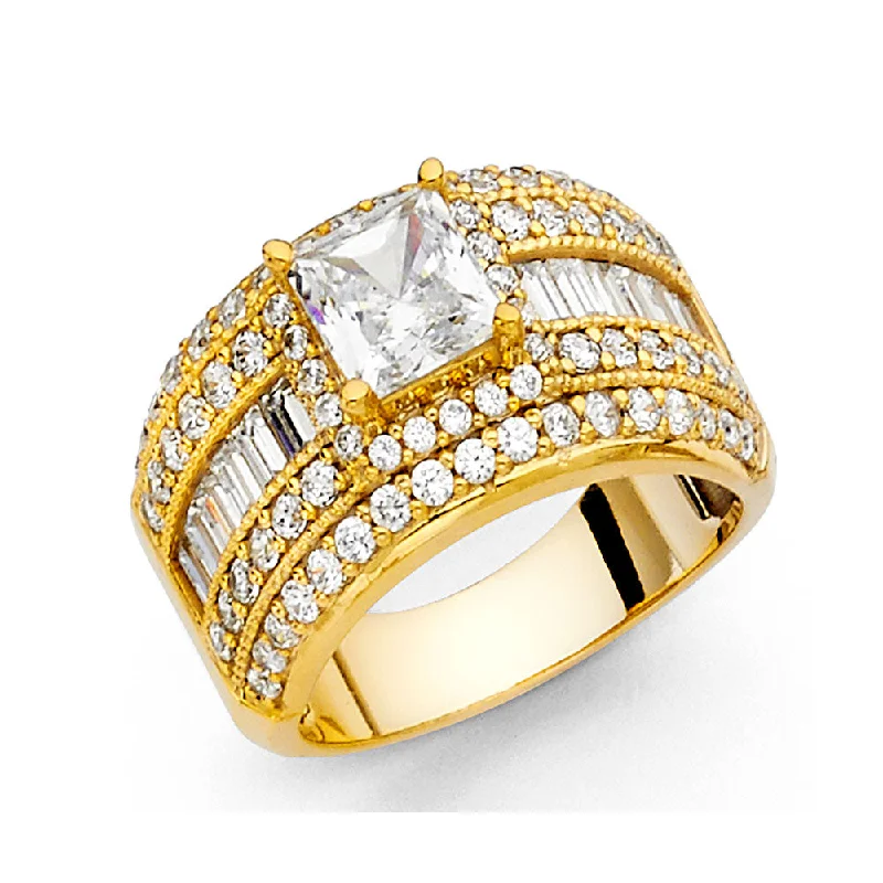 Ladies engagement rings for innovator unions -14K CZ ENGAGEMENT RING