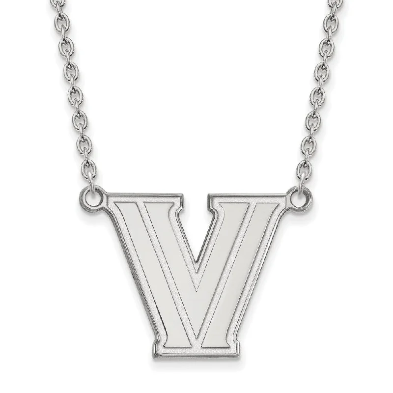 ladies-birthstone-snake-chain-necklaces-Sterling Silver Villanova U Large Pendant Necklace