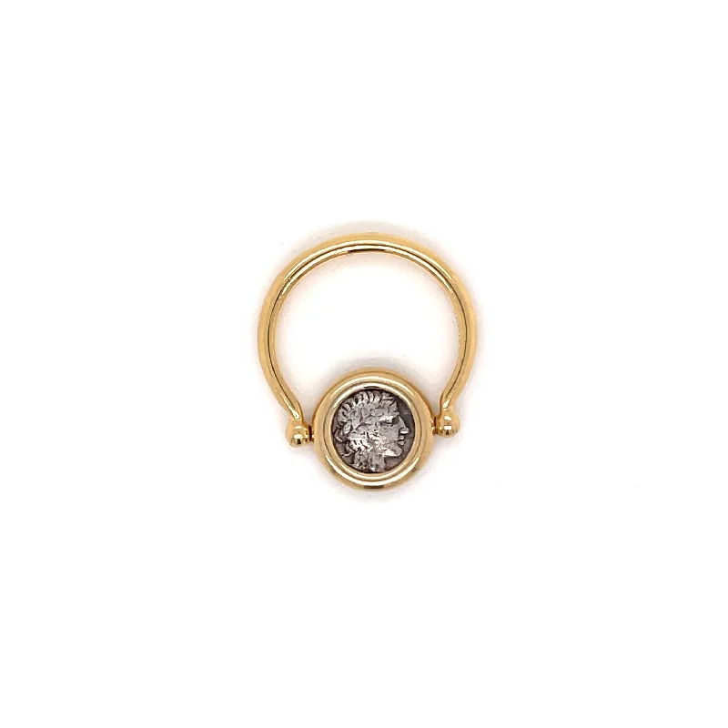 Ladies rings modern elegance -Bulgari Monete Ancient Coin Gold Ring