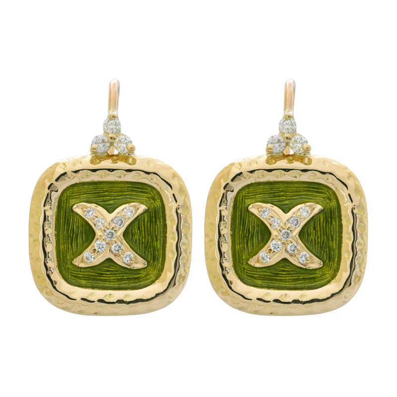 Ladies earrings for vocal charm -Earrings- Diamond (Enamel)