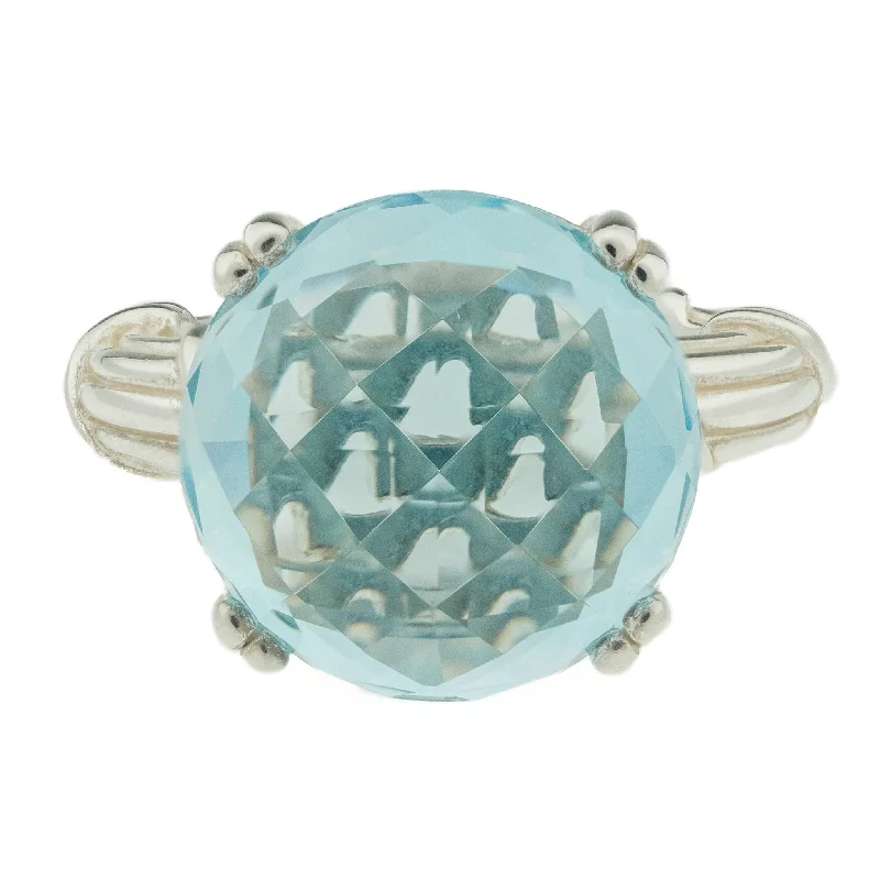 Ladies rings with peach calcite -Peter Thomas Roth 4.94ctw Blue Topaz Ring in S925 Sterling Silver - Size 5.25