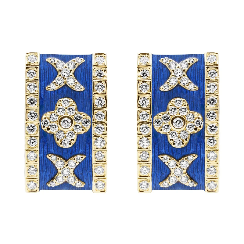 Ladies earrings for musician charm -Earrings - Diamond (Enamel) (2407E)