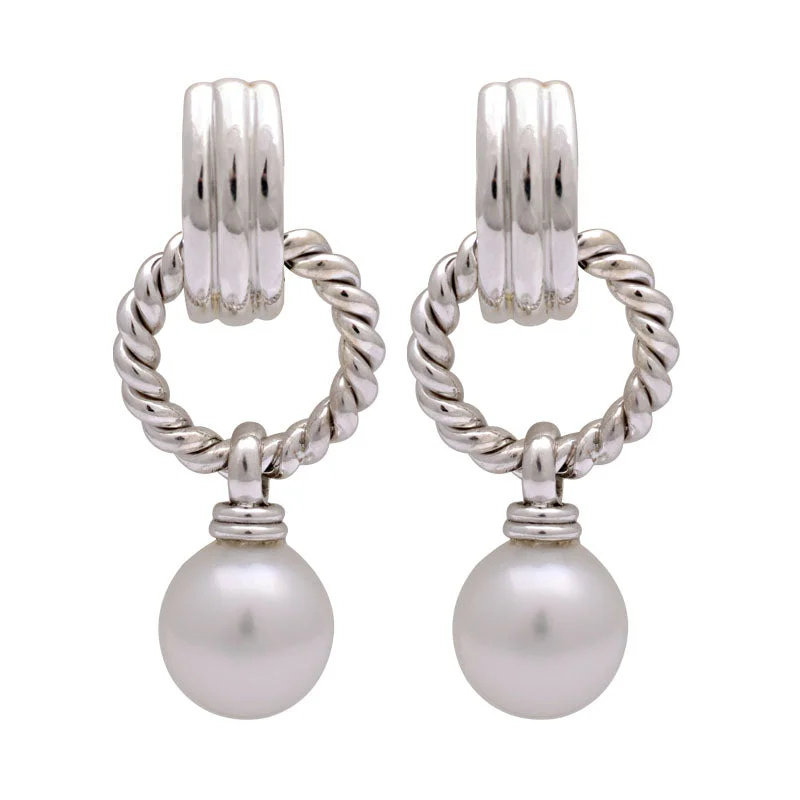 Ladies earrings for bold charm -Earrings-South Sea Pearl