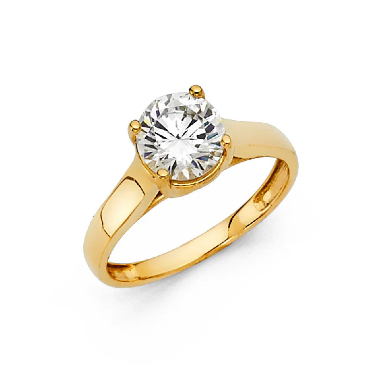 Ladies engagement rings for bridal dreams -14K CZ ENGAGEMENT RING