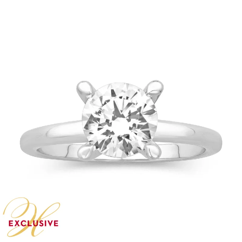 Ladies engagement rings bold romance -WHITE GOLD SOLITAIRE ENGAGEMENT RING SETTING