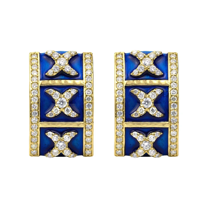 Ladies earrings for cocktail charm -Earrings - Diamond (Enamel)