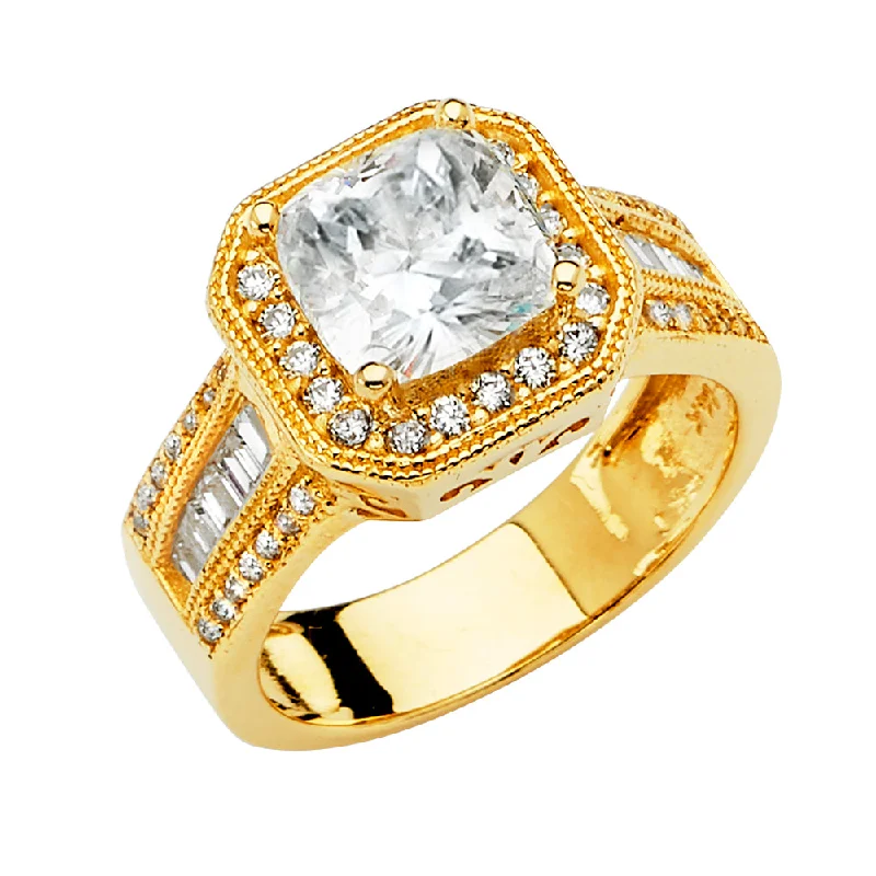 Ladies engagement rings for wanderer love -14K CZ ENGAGEMENT RING