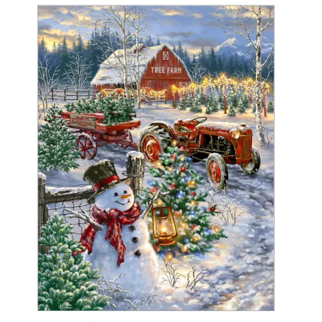 Ladies rings with fin designs -Springbok Christmas Tree Farm 500 Piece Puzzle Made in the USA