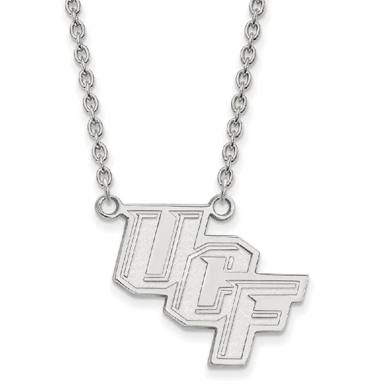 ladies-sterling-silver-station-necklaces-10k White Gold Central Florida Large Pendant Necklace