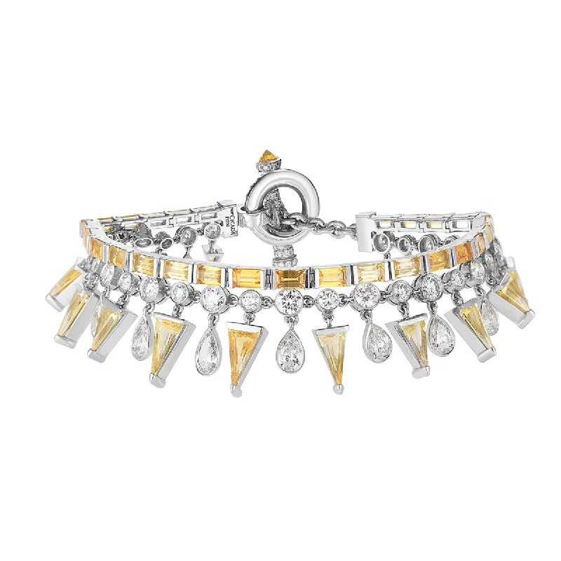 ladies-moon-beaded-wrap-bracelets-Platinum Yellow Sapphire and Diamond Bracelet