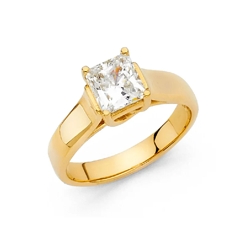 Ladies engagement rings for heartfelt nights -14K CZ ENGAGEMENT RING