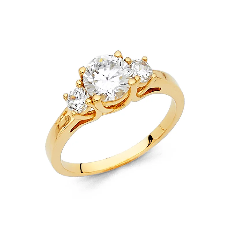 Ladies engagement rings modern romance -14K CZ ENGAGEMENT RING