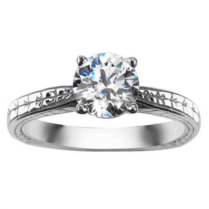 Ladies engagement rings with claw settings -IVY Lab Diamond Engagement Ring in Silver