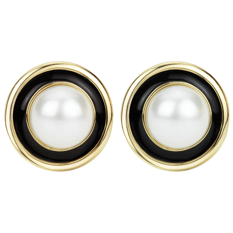 Ladies earrings radiant shine -Earrings - South Sea Pearl (enamel)