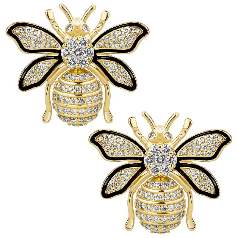 Ladies earrings for dream charm -Earrings - Diamond (enamel) (2389B)