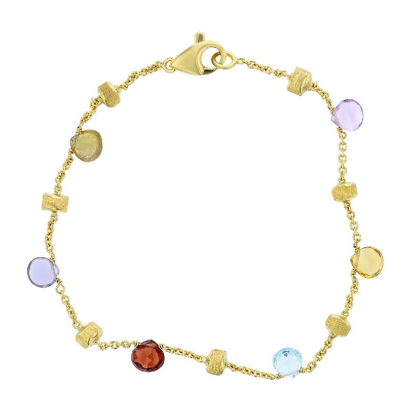 ladies-custom-gold-bracelets-Marco Bicego 18K Multi-Stone 7-Inch Bracelet