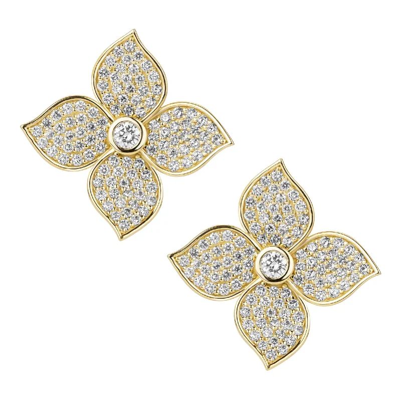 Ladies earrings with howl charms -Earrings - Diamond (2391D)