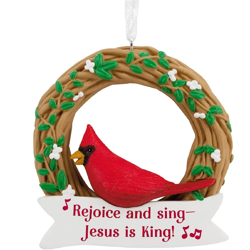 Ladies rings sturdy elegance -Hallmark Dayspring Cardinal on Wreath Christmas Ornament