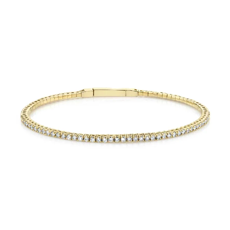 ladies-ethnic-cuff-link-bracelets-Sylvie CLASSIC DIAMOND TENNIS BRACELET