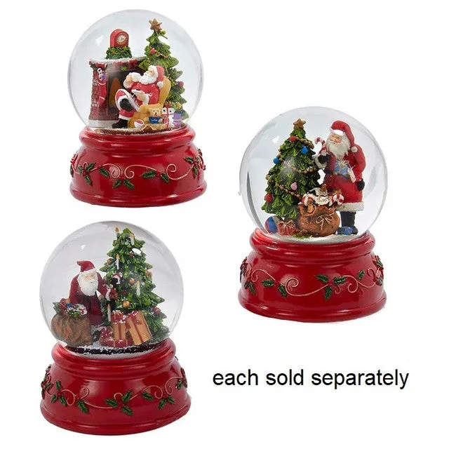 Ladies rings with spark designs -Santa with Christmas Tree Delivering Gifts Musical Wind-Up 100mm Water Globe On Red Base