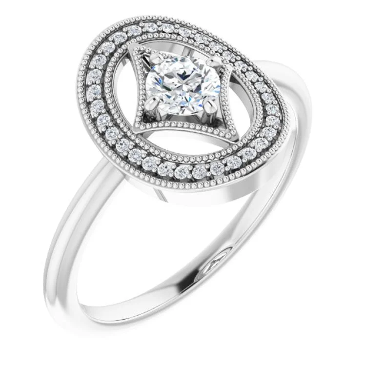 Ladies rings for ocean vibes -Platinum 1/3 CTW Natural Diamond Ring