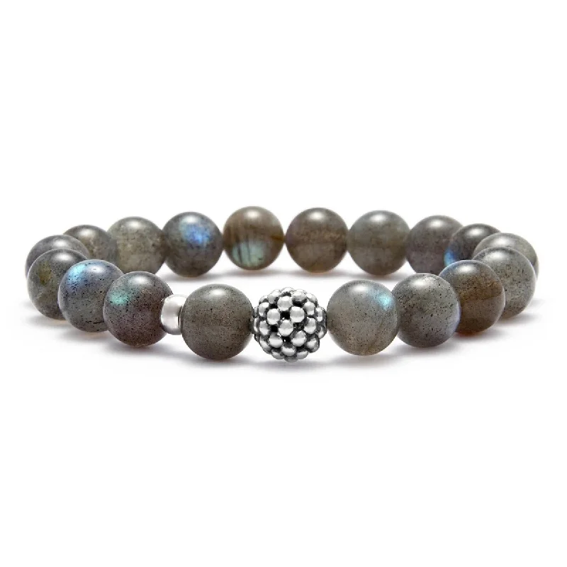 ladies-unique-cuff-link-bracelets-Labradorite Bead Bracelet