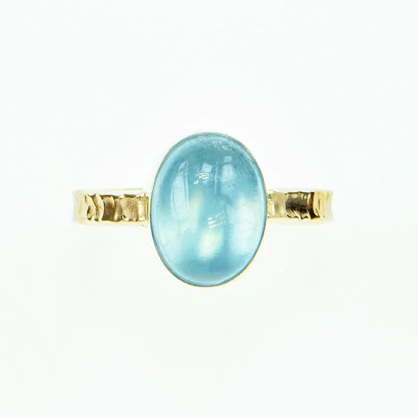 Ladies rings with ivy agate -Aquamarine Ring