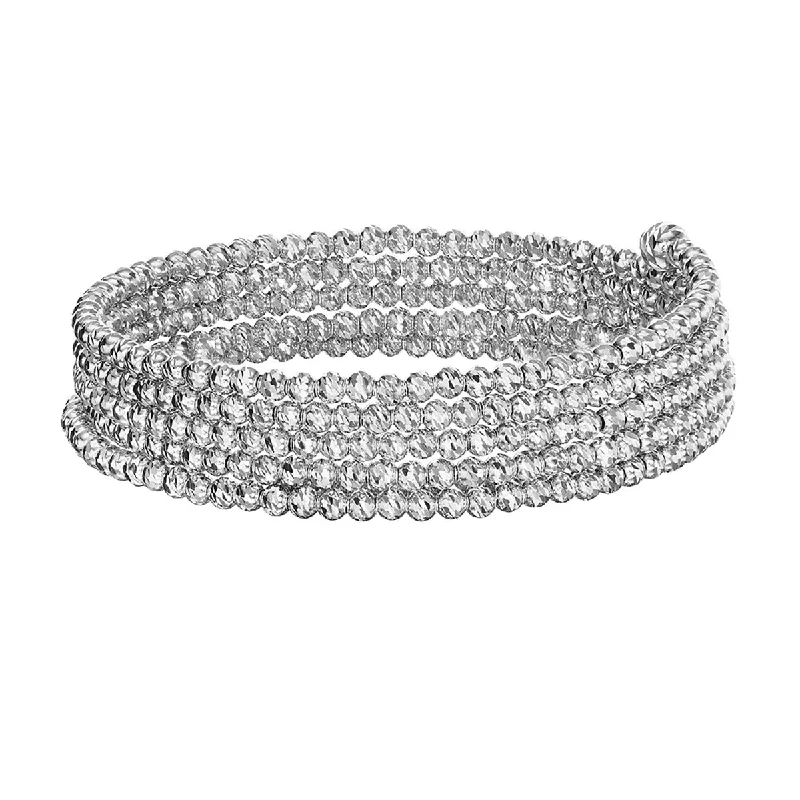 ladies-bangle-stack-silver-bracelets-Limitless Loop Bracelet