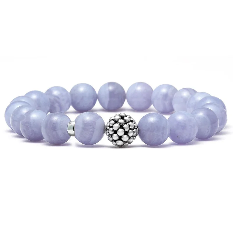 ladies-crystal-gold-bracelets-Maya Blue Lace Agate Bead Bracelet