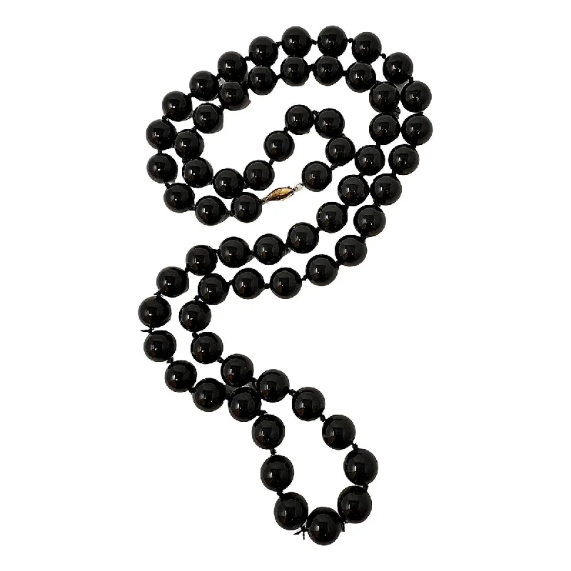 ladies-affordable-station-necklaces-Onyx Necklace